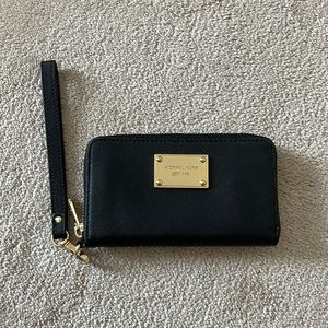 Michael Kors Black and Gold Wallet